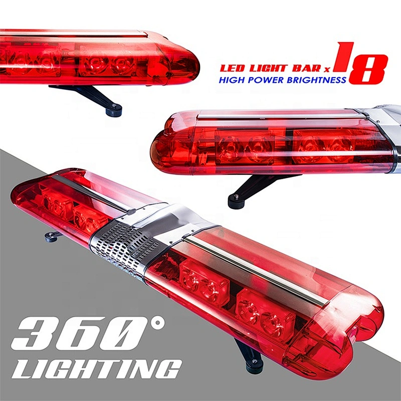 Full size dc12v led ambulance emergency rotating police light bar with siren speaker