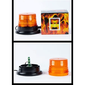 warning Safety Flashing Beacon Strobe Lights with Magnetic and 16ft Straight Cord for Vehicle Trucks Cars and Forklift,10V-80V
