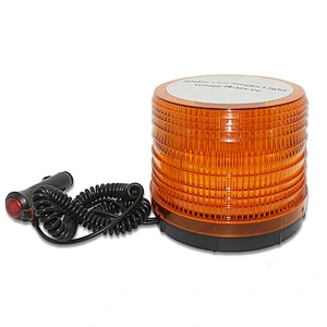 Amber Led Beacon Light, Yellow Emergency Security Strobe Flashing Light Magnetic Rotating Warning Beacon Lights for Cars Truck Vehicle (72 Led)