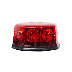 COB 12-24 Volt Amber Mini Led Strobe Roof Top Beacon Light Rotating High Intensity Hazard Emergency Warning Lights Bar for Trucks Vehicles Snow Plow Police Firefighters with Magnetic Base