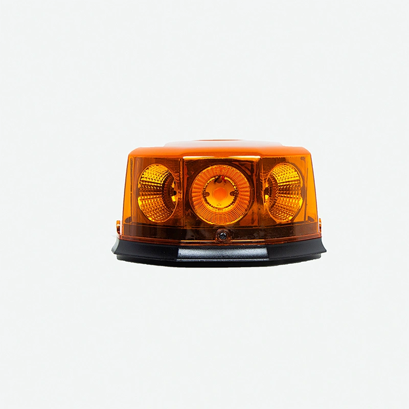 COB 12-24 Volt Amber Mini Led Strobe Roof Top Beacon Light Rotating High Intensity Hazard Emergency Warning Lights Bar for Trucks Vehicles Snow Plow Police Firefighters with Magnetic Base