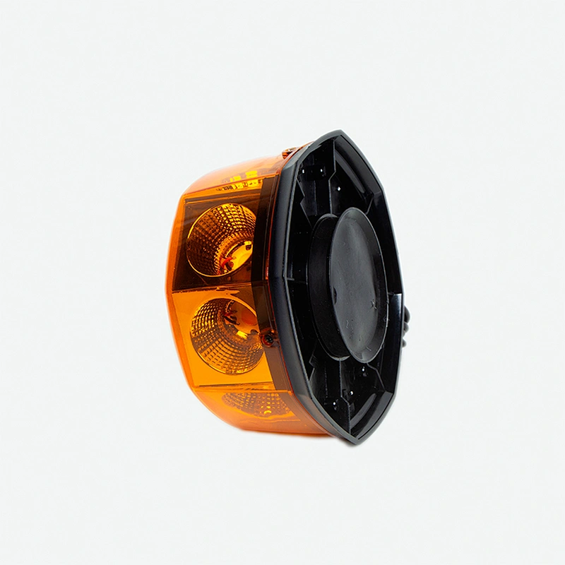 COB 12-24 Volt Amber Mini Led Strobe Roof Top Beacon Light Rotating High Intensity Hazard Emergency Warning Lights Bar for Trucks Vehicles Snow Plow Police Firefighters with Magnetic Base