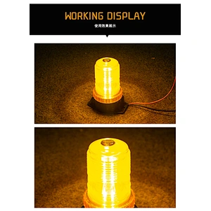 Auto Lighting System Beacon Lamp DC10-80V Forklift Truck Led Strobe Light for Vehicles Yellow White Red Blue Certification:Emark R65 CE RoHS