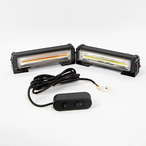 Grill and Surface/Flush Mount Amber White LED Strobe Lights for Trucks Snow Plow Tractor Construction Vehicles Car Safety Flashing, SK 4 in 1 Hazard Warning Caution Emergency Flasher