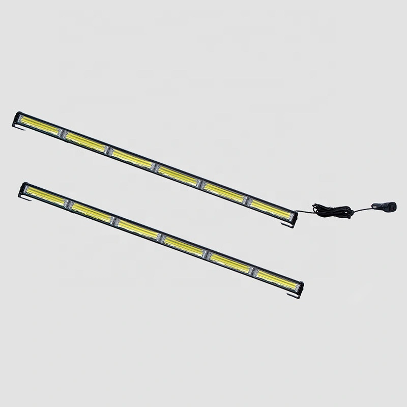 34  Inch 60W White led Strobe Light  Bar Traffic Advisor with Lighter Plug