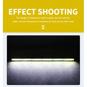 34  Inch 60W White led Strobe Light  Bar Traffic Advisor with Lighter Plug