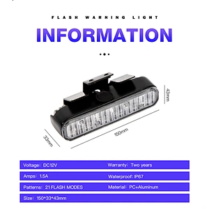 Emergency Automatic Led Warning Police Beacon Light For Motorcycle Patrol Car Beacon Lamp
