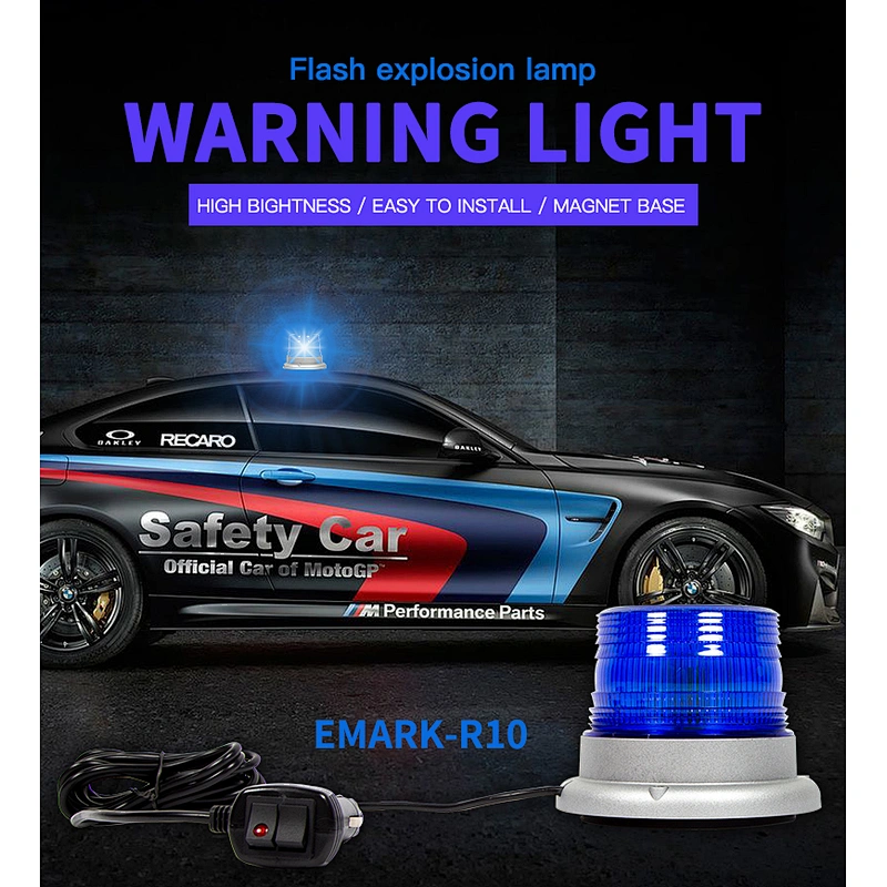 warning Safety Flashing BeaconLights with Magnetic and 16ft Straight Cord for Vehicle Trucks Cars and Forklift