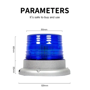 warning Safety Flashing BeaconLights with Magnetic and 16ft Straight Cord for Vehicle Trucks Cars and Forklift