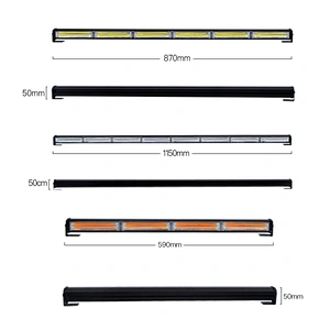 34  Inch 60W White led Strobe Light  Bar Traffic Advisor with Lighter Plug
