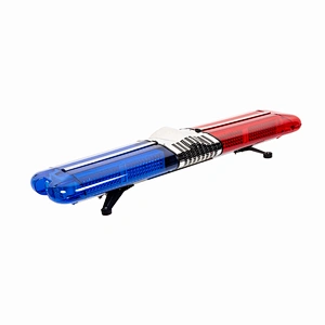 DC 12v red and blue LED Warning Light Bar Ambulance Fire Police light bar with amplifier speaker