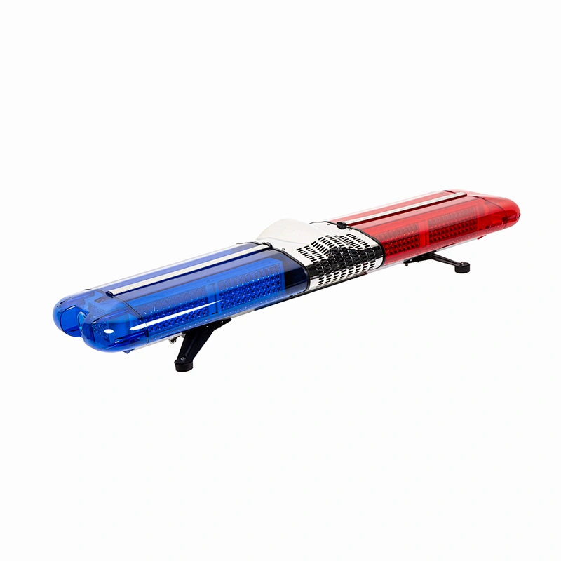 DC 12v red and blue LED Warning Light Bar Ambulance Fire Police light bar with amplifier speaker