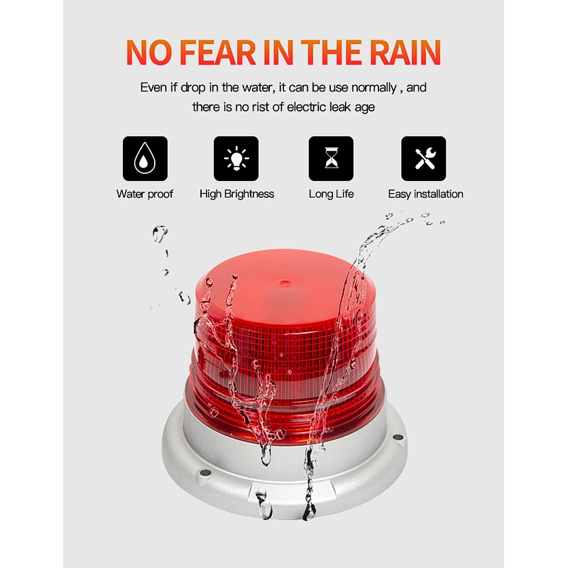warning Safety Flashing Beacon Strobe Lights with Magnetic and 16ft Straight Cord for Vehicle Trucks Cars and Forklift
