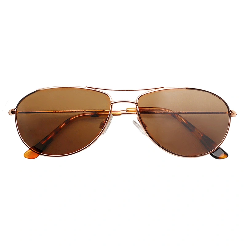 Custom logo new fashion metal mens retro polarized sunglasses