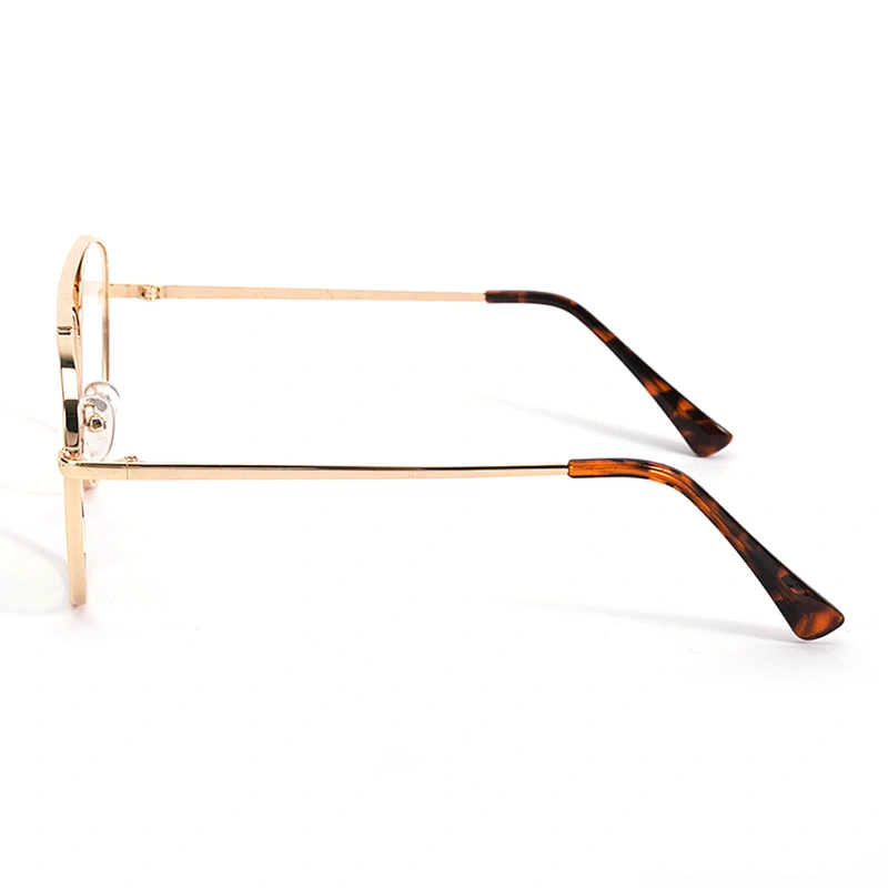 Wholesale metal fashion square anti blue light reading glasses
