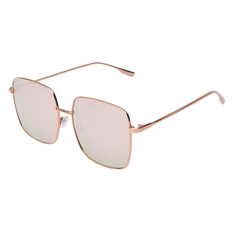 Popular fashion square metal polarized sunglasses women