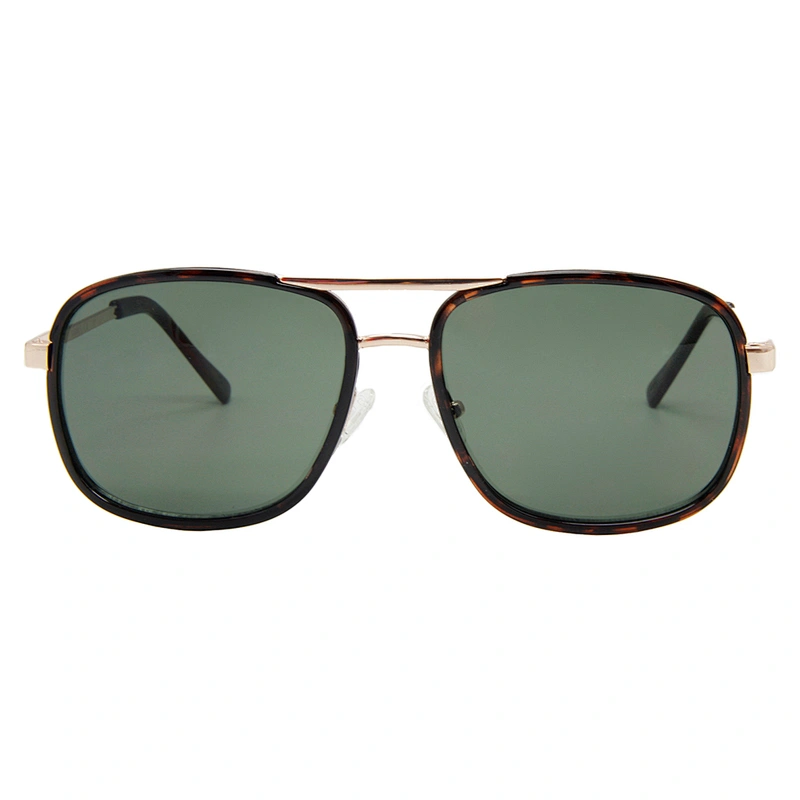 Custom logo fashion metal square mens polarized sunglasses