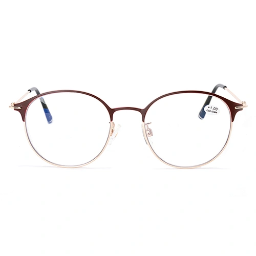 High quality classic oval metal reading glasses women