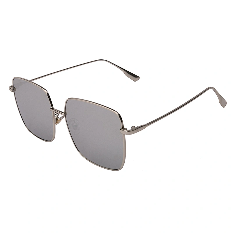 Popular fashion square metal polarized sunglasses women