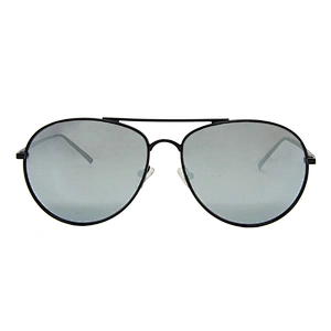 Double bridge metal polarized fashion pilot women sun glasses