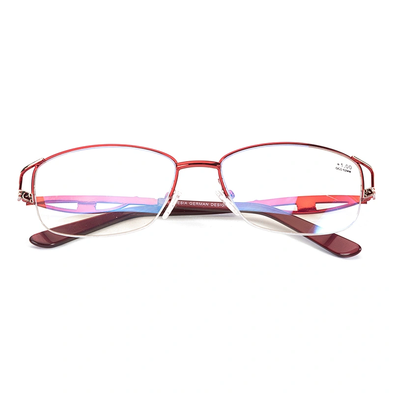 Custom logo fashion ladies metal gafas de lectura