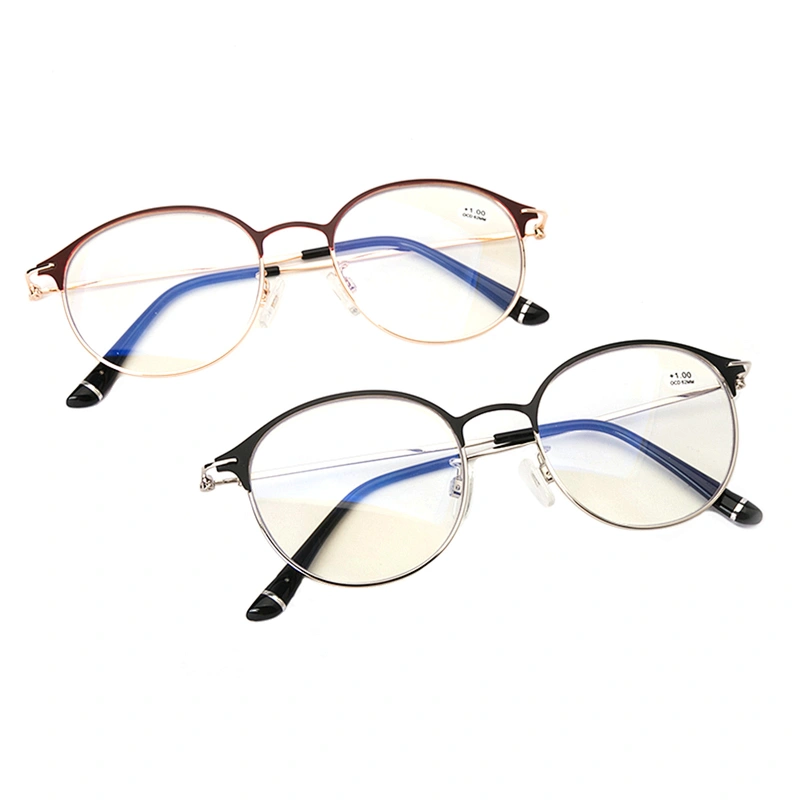 High quality classic oval metal reading glasses women