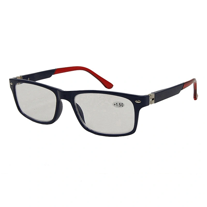 Custom logo classic rectangle unisex plastic reading glasses