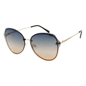 Custom metal fashion ladies rimless sunglasses polarized