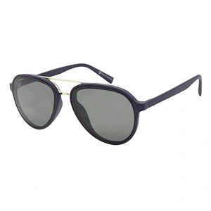 Custom logo double bridge plastic pilot unisex sunglasses