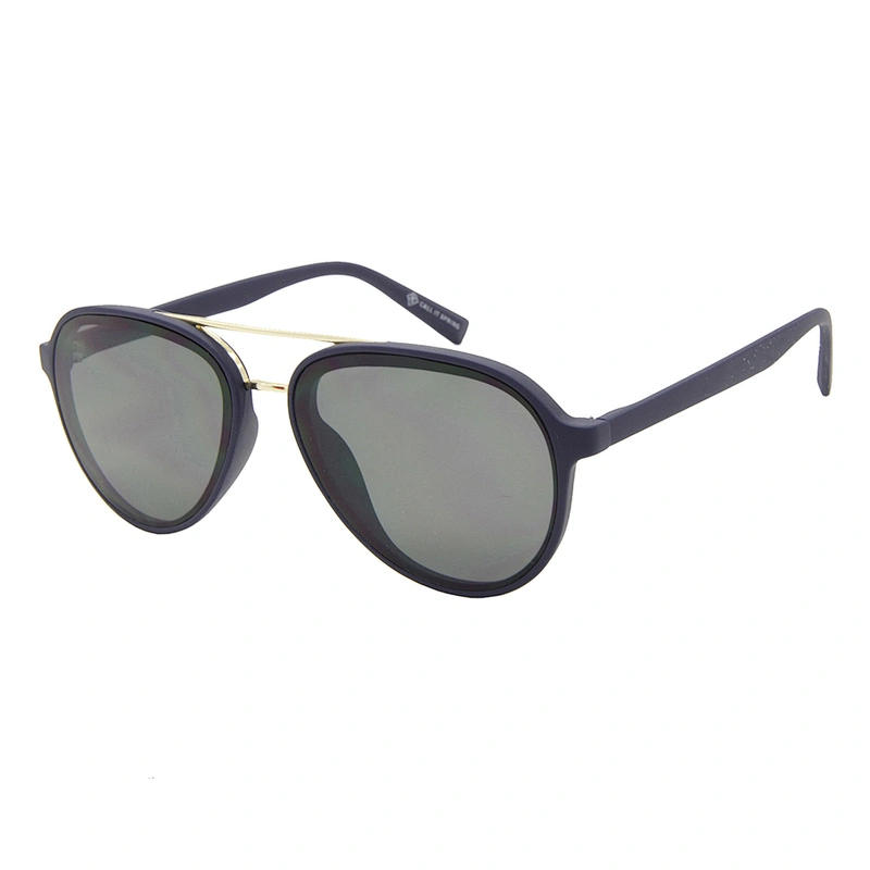 Custom logo double bridge plastic pilot unisex sunglasses