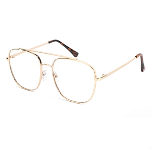 Wholesale metal fashion square anti blue light reading glasses