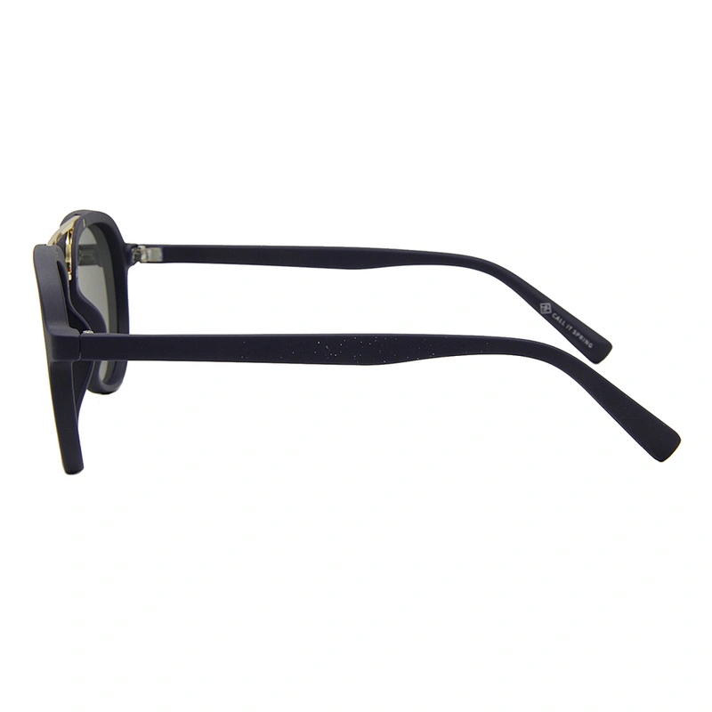 Custom logo double bridge plastic pilot unisex sunglasses