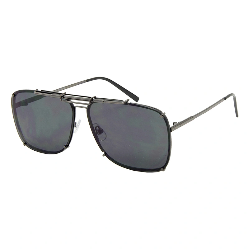 Custom logo vintage oversized polarized metal sun glasses men