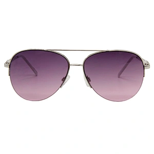 Custom logo double bridge metal pilot sunglasses fashion