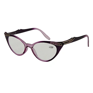 Custom logo plastic fancy cat eye reading glasses 1.5