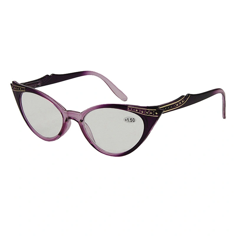 Custom logo plastic fancy cat eye reading glasses 1.5