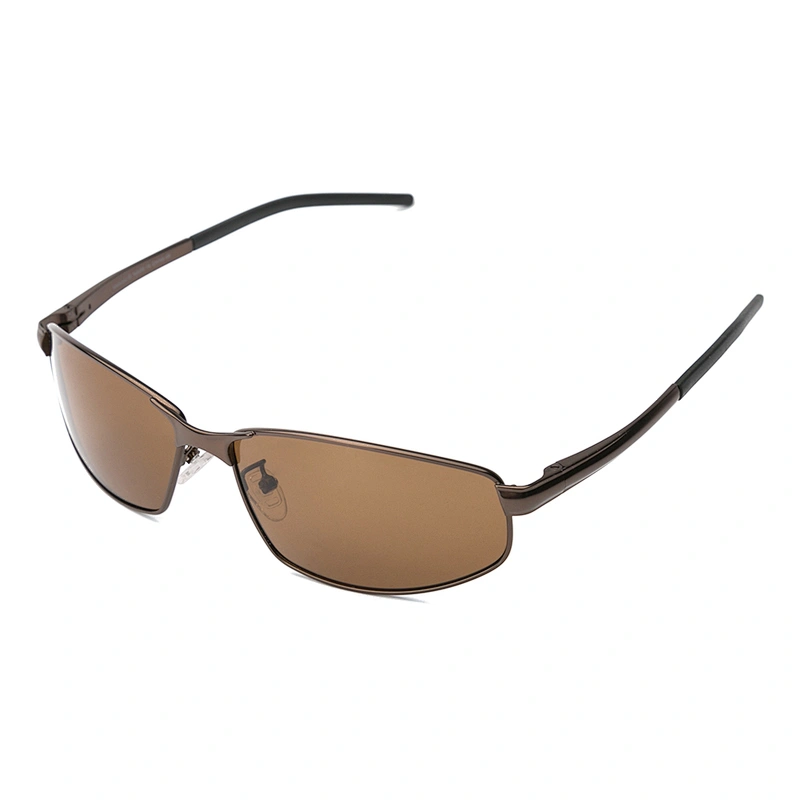 Custom logo classic metal polarized sports sunglasses men