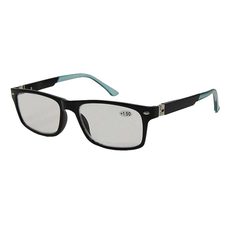 Custom logo classic rectangle unisex plastic reading glasses