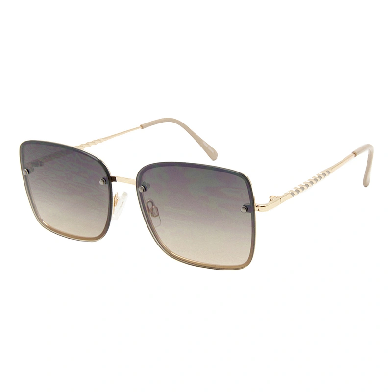 Cheap wholesale women metal polarized square sunglasses
