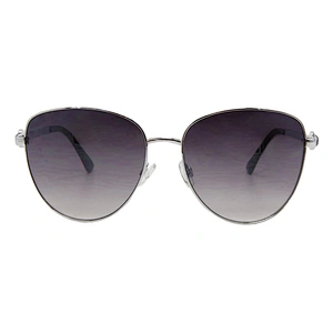 Custom fashion ladies pilot metal polarized sunglasses oversized