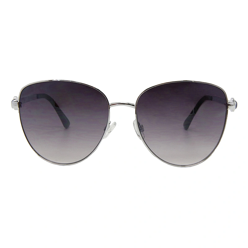 Custom fashion ladies pilot metal polarized sunglasses oversized