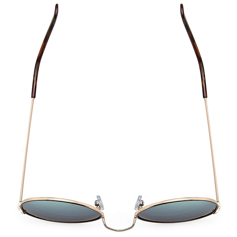 Custom logo fashion oval metal mens sunglasses luxury