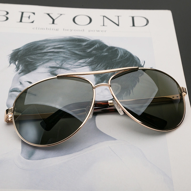 Cheap metal fashion polarized pilot sun glasses for men