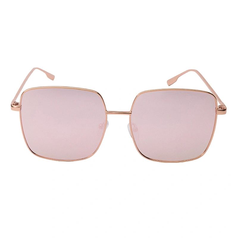Popular fashion square metal polarized sunglasses women