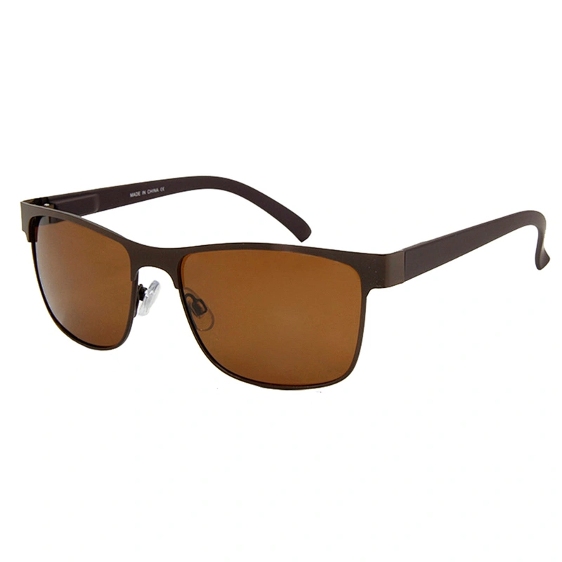 Bulk men metal square modern polarized sun glasses