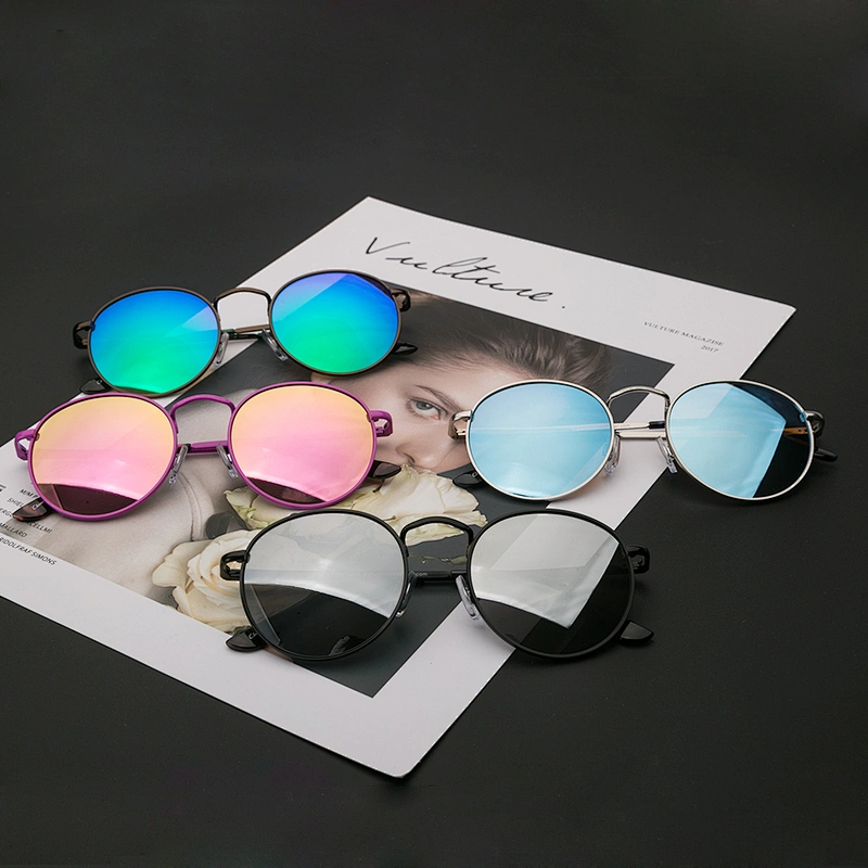 Cheap designer fashion round vintage polarized sun glasses