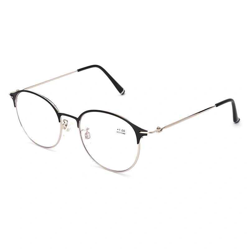 High quality classic oval metal reading glasses women