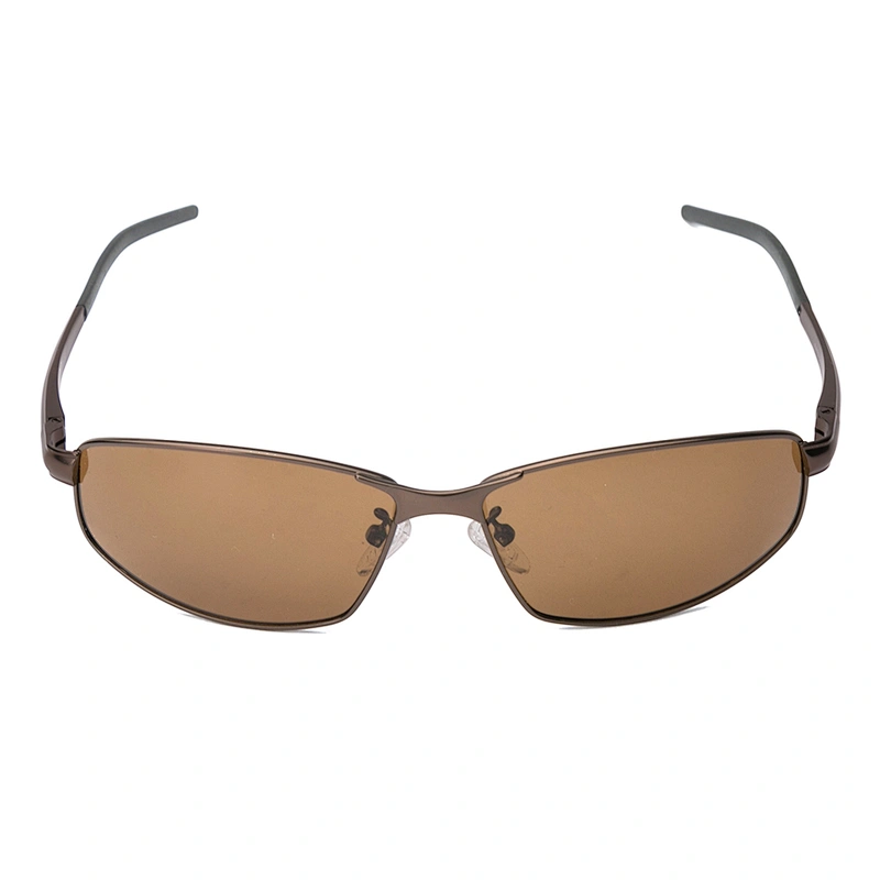 Custom logo classic metal polarized sports sunglasses men