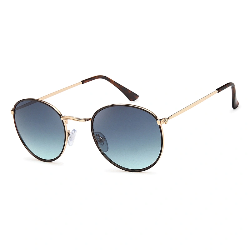 Custom logo fashion oval metal mens sunglasses luxury