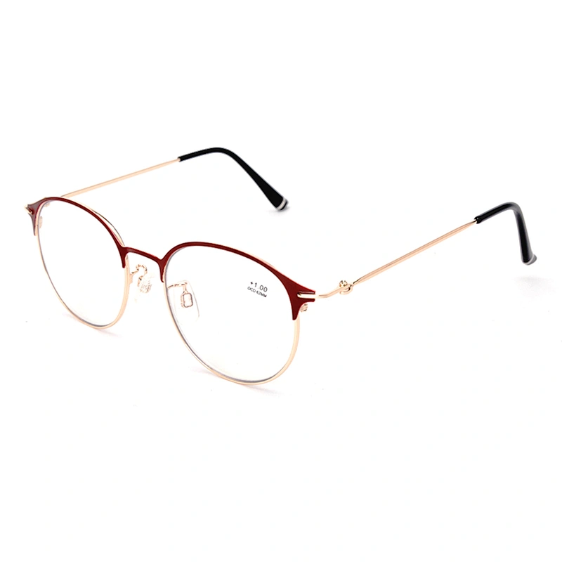 High quality classic oval metal reading glasses women